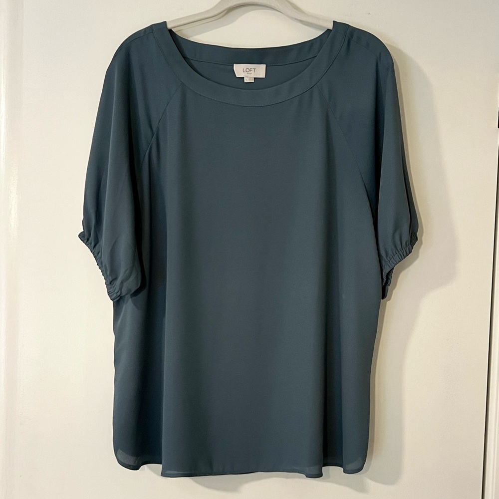 LOFT Women's Blue Grey Top